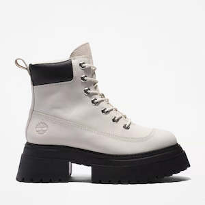 Timberland Womens Sky 6 Inch Lace Up Boots White Nubuck