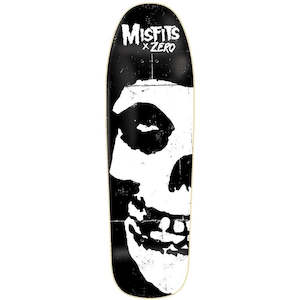 Zero Misfits Fiend Skull 9.25" Black / White Skateboard Deck