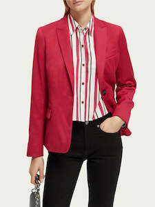 Womenswear: MAISON CLASSIC SINGLE BREASTED JACKET-CHERRY