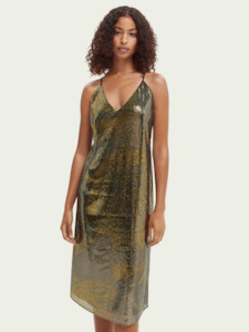 MAISON SEQUINED SLIP DRESS