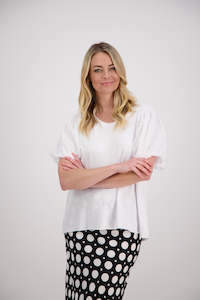 Womenswear: BRIARWOOD PRIM TOP-WHITE