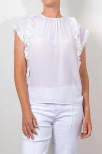 MAUD DAINTY MOUSSE TOP-WHITE