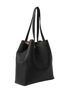 Saben Carter Tote-black&tan Chain Print