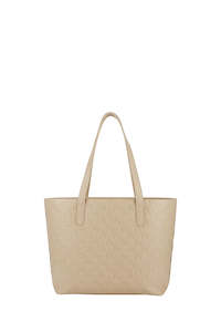 Karen Walker Monogram Tote-macadamia