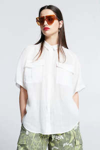 Womenswear: KAREN WALKER EVA SHIRT-OFF WHITE