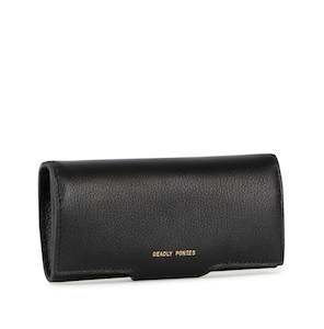 DEADLY PONIES FLIP N SNAP MAXI WALLET-BLACK