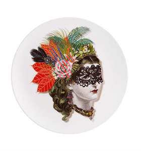 CHRISTIAN LACROIX DESSERT PLATE MAMZELLE SCARLETT