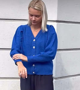 Lollys Laundry Laura Cardigan-neon Blue