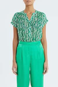 Womenswear: LOLLYS LAUNDRY HEATHER TOP-GREEN