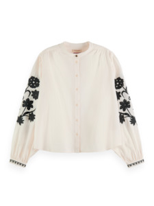 Scotch&soda Shirt With Embroidered Sleeve