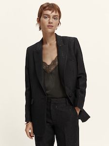 Scotch & Soda Sequin Single Breasted Jacket