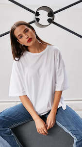 Maud Dainty The Peony Top-white