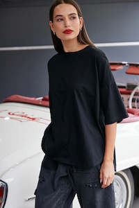 Womenswear: MAUD DAINTY THE PEONY TOP-BLACK