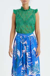 Womenswear: LOLLYS LAUNDRY DEA TOP - GREEN