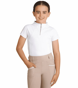 Maximilian Equestrian YR Short Sleeve Base Layer (White)