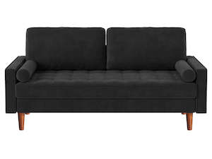 DS Gyllene Velvet 2 Seater Black