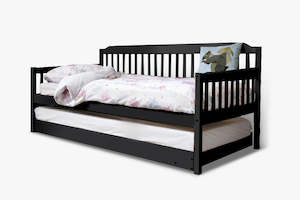 Karlan Daybed with Trundle Bedframe Black