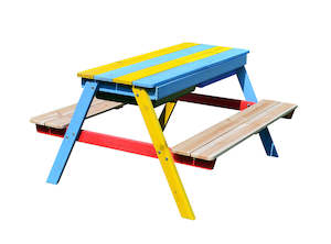 Internet only: Children's Wooden Sandpit Bench With Basin