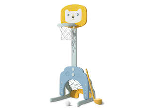 Internet only: Baby Lion Basketball Stand Blue Yellow