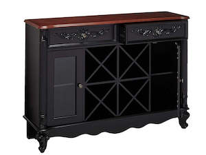 Internet only: Buffet Server Wine Cabinet Console Table