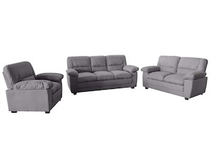 Internet only: DS Verna Living Sofa Set Linen Grey