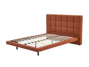 DS Kalyn Bed Frame Queen PU Orange