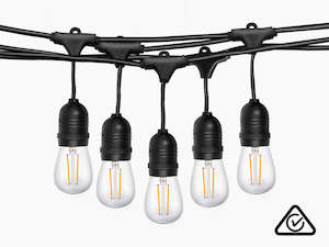 Suspended socket festoon light S14 12M LED