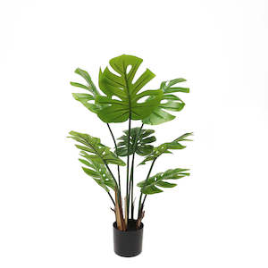 DS BS Artificial Plastic Tropical Palm Tree Monstera-90CM