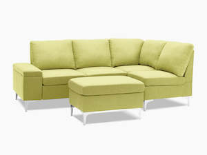 Internet only: Kristin Sectional Sofa Set Linen Mustard