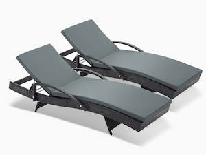 Internet only: Sun Lounger with Armrest X2