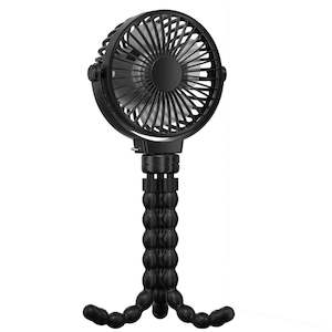 DS BS USB Rechargeable Flexible Tripod Baby Stroller Fan-Black