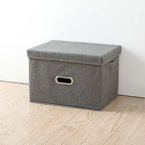 Internet only: DS BS Collapsible Storage Bins with Lids and Handles-L