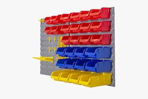 44 Parts Storage Bin Rack Wall-Mounted