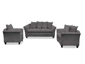 DS NZ Made Chika sofa 3+2+1 kido Black