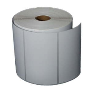 101mm x 60mm, Gloss, Plain White, 40mm Core