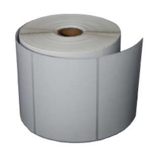 Blank Labels: 101mm x 73mm, Gloss, Plain White, 40mm Core