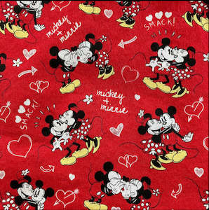 Accessories Pouch - made from Love Mickey and Minnie Mouse fabric