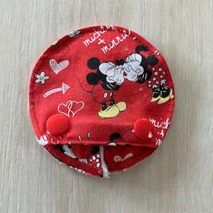 Covered Tube Pads - made from Love Mickey and Minnie Fabric