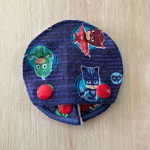 Covered Tube Pads - made from PJ Masks Fabric