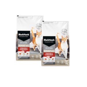 Store-based retail: Bulk Buy: Black Hawk Chicken & Kangaroo for Cats - 2 x 8kg