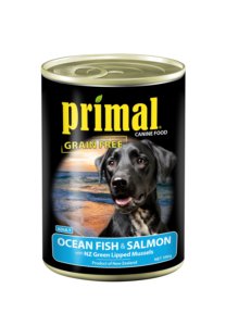 Store-based retail: Primal Dog Food Ocean Fish, Salmon & Vegetable 390g Can