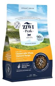 Ziwi Peak Steam & Dried Chicken with Whole Mackeral for Cats