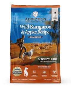 Addiction Wild Kangaroo & Apples, Sensitive Care, Novel Protein Dry Dog Food