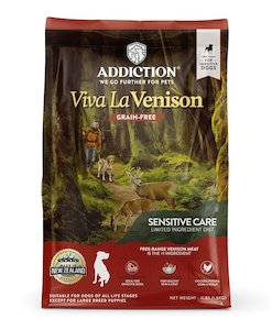 Addiction Viva La Venison, Sensitive Care, Novel Protein Dry Dog Food