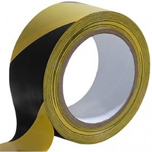 Footwear: PVC Warn Tape Ylw/Blk 50mm