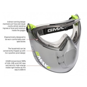 Esko G-Max+ Goggle/ Faceshield