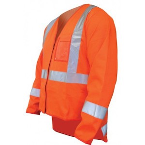 Caution TTMC-W22 Day/Night Long Sleeve Vest, Orange