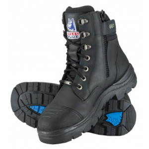 Steel Blue Southern Cross Zip Black Safety Boots