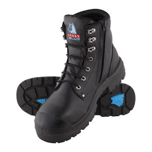 Steel Blue Argyle Zip Bump Cap Safety Boots