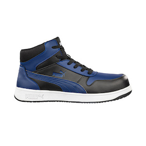 Footwear: Puma Frontcourt Mid (Blue/Black) Safety Shoes